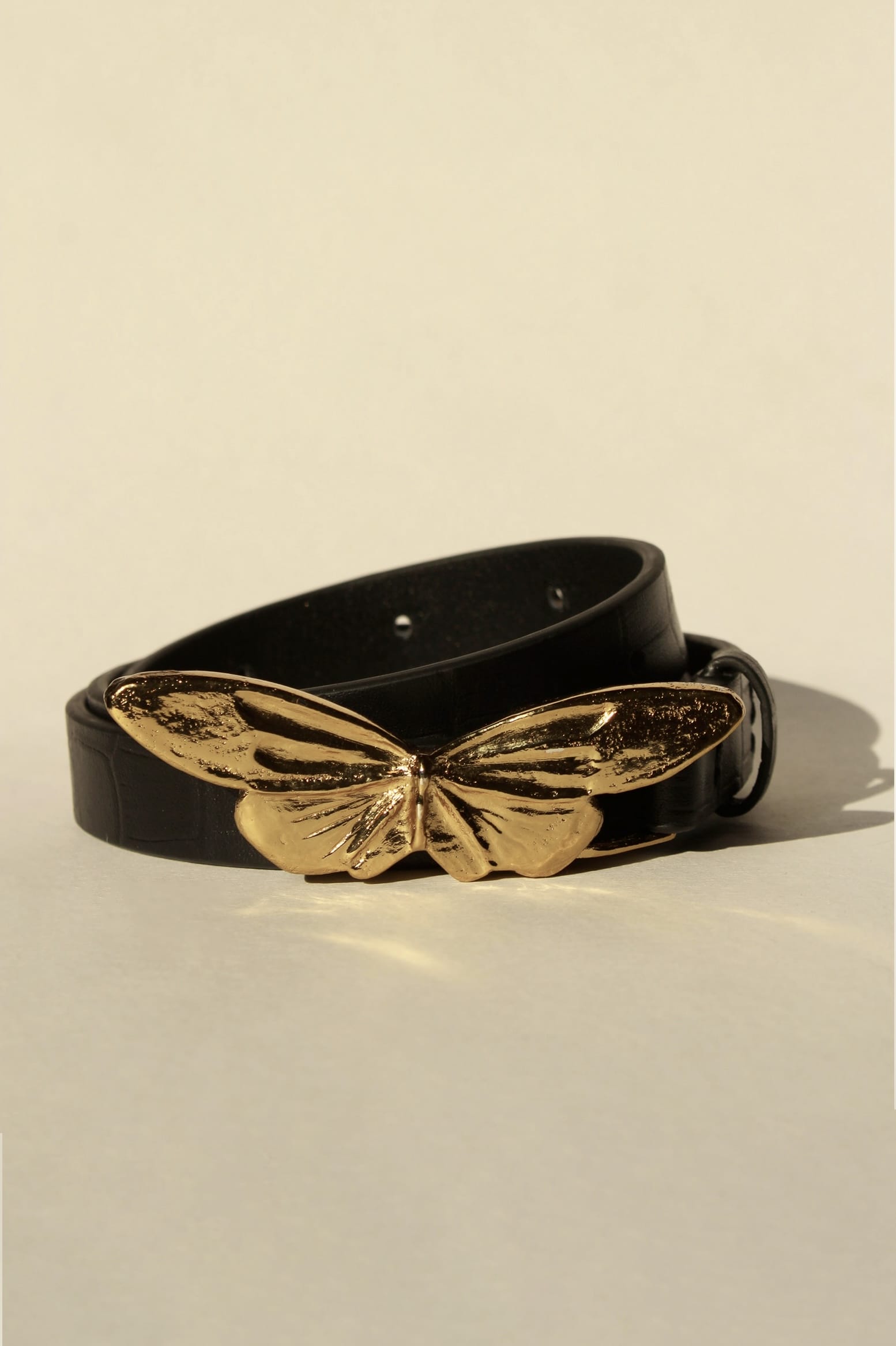 Butterfly Leather Belt (Black) | Avers Design display picture 2